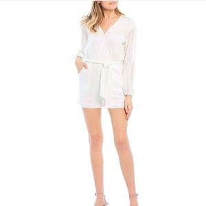 Dillard’s Midnight Doll White Sequin Romper (S)